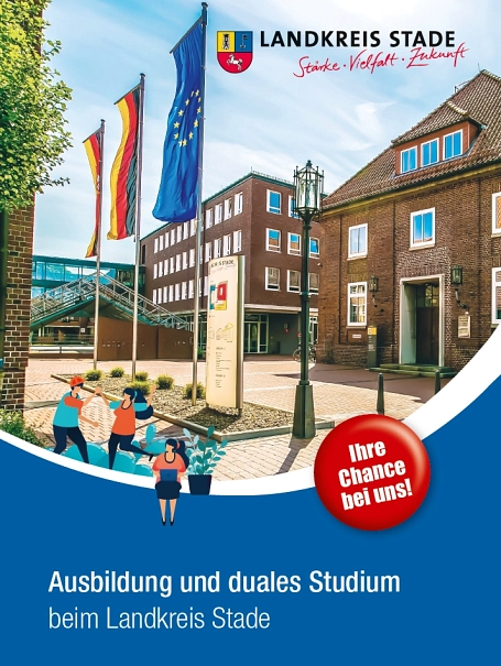 Deckblatt Flyer "Ausbildung und duales Studium beim Landkreis Stade"&nbsp;&copy;&nbsp;Landkreis Stade