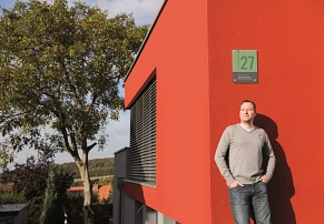 Grüne Hausnummer