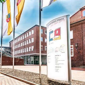 Das Erweiterungsgebäude (Gebäude C) des Kreishauses zu seiner Eröffnung 2017.