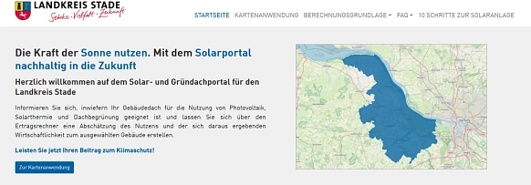 Solarkataster: Startseite Solarkataster: Startseite © Landkreis Stade